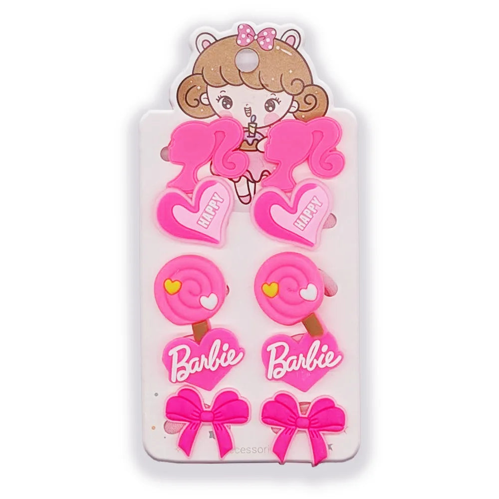 Barbie Assorted Hair Bands - Cute and Stylish Set for Girls (Pack) - lollipop